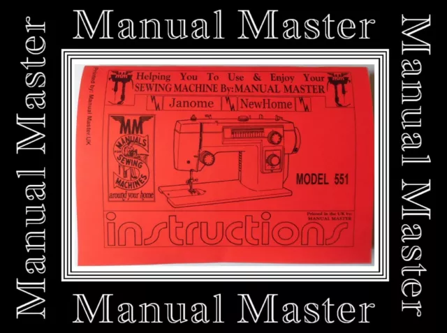 Janome New Home Model 551 Zigzag Sewing Machine Instruction Manual,NO MACHINE*