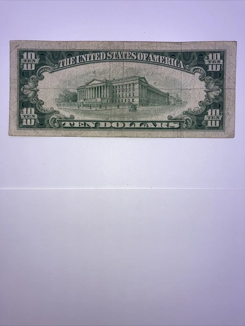1934 ($10) Ten Dollar Blue Seal Silver Certificate 3