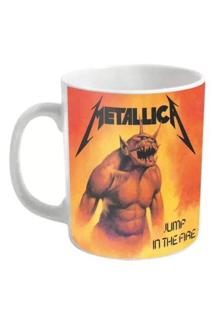 Metallica Kaffeetasse Jump In The Fire Band Logo Nue offiziell Weiß Boxed One