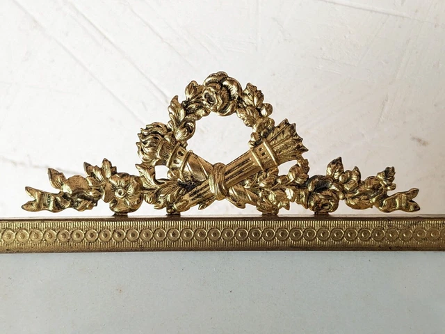 Lovely French Antique Brass Picture Frame Louis Xv Style 2