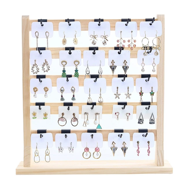 Boucles d'oreilles présentoir porte-organisateur de bijoux avec crochets