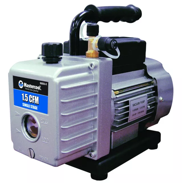 Mastercool Vacuum Pump Air Conditioning 42 litre per Min Single Stage 1.5 CFM