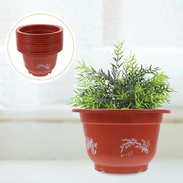 10 pcs Pots Pots Pottes de fleurs en plastique intérieur 2