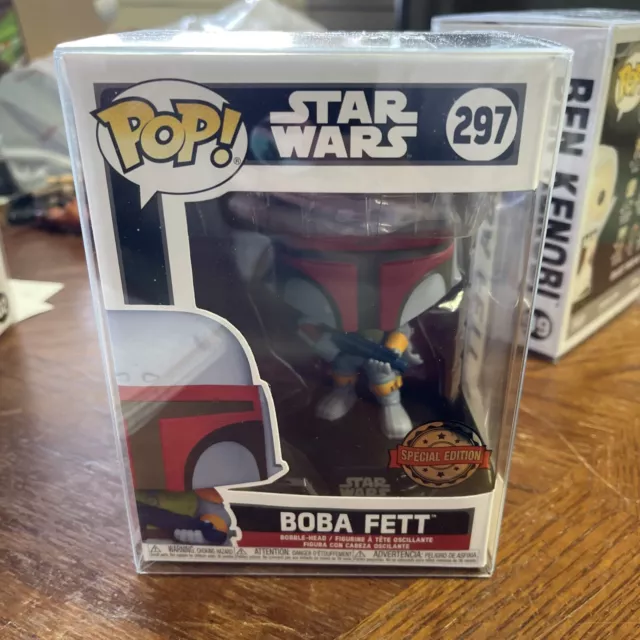 Funko POP! Star Wars Boba Fett Vintage # 297  - Special Edition W Protector