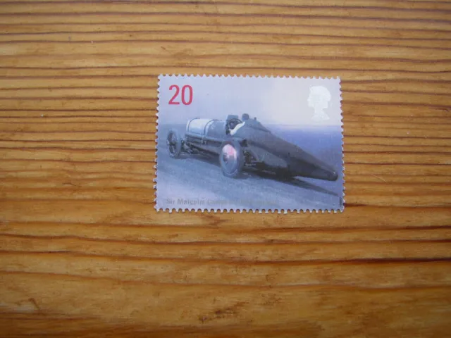 20p stamp Sir Malcolm Campbell Bluebird 1925 Racing Car Land Speed Record 1998