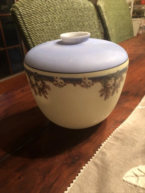 Vintage Painted Floral Porcelain Lamp  Shade Floral Pattern  1940’s? Rare!