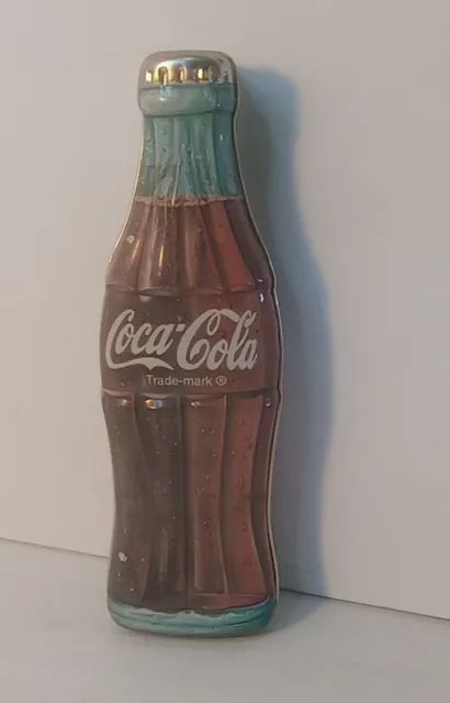 Coca-Cola, "Coke Bottle Gift Tin" Coke Bottle Shaped Metal 10" Storage Tin