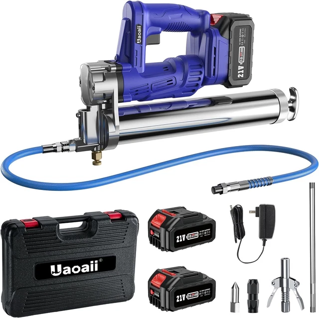 Akku-Fettpresse, kompatibel mit Makita 21 V, batteriebetrieben, 12.000 PSI | Elektrische Fettpresse, W/T wiederaufladbarer Akku und
