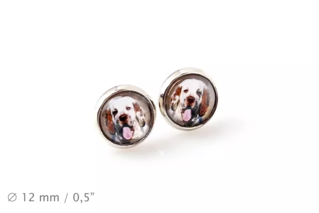 Clumber Spaniel. Pet in your ear. Earrings. Photojewelry. Handmade. CA