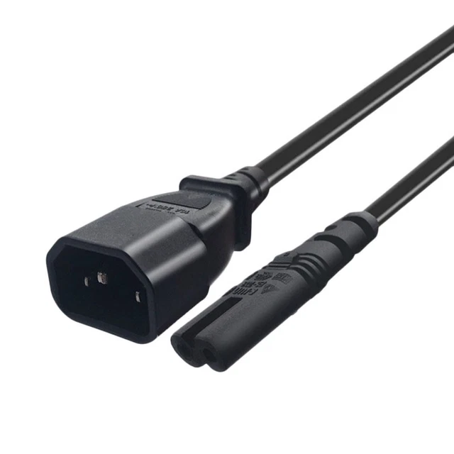Iec 320 C14 A C7 Adaptador Enchufe De Conversión