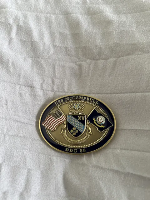 challenge coin fwd deployed naval forces yokosuka japan uss mccampbell ddg 85