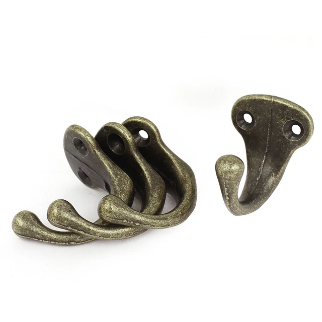 Hall Bedroom Clothes Hat Coat Hook Vintage Style Wall Mounted Single Hanger 5pcs