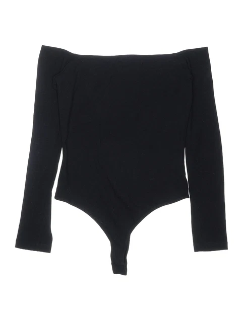 American Apparel Women Black Bodysuit S