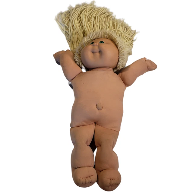 Cabbage Patch Kids Doll 1978-1982 Head Mold #9 Blonde Hair Blue Eyes No Clothes