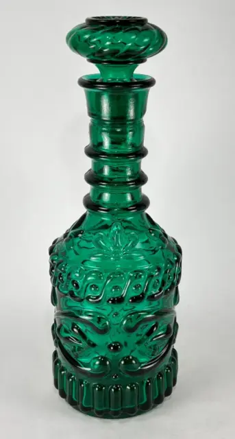 Vintage Jim Beam Liquor Bourbon Green Bottle Decanter KY 1960's Barware Genie