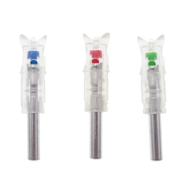 3pcs High-visibility Crossbow LED Lighted Nocks for Crossbow Bolt ID 7.6mm