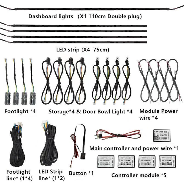 FOR MERCEDES A/CLA CLASS W177 AMBIENT LIGHTING UPGRADE KIT £102.00