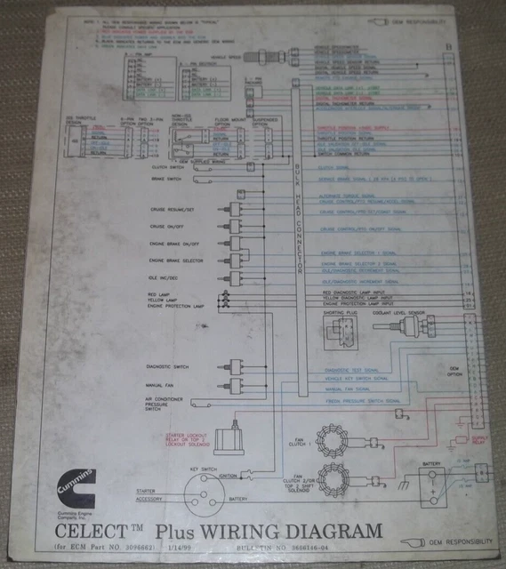 CUMMINS ISB 23 Pin Wiring Schematic Diagram Fold Out For Ecm 3942860