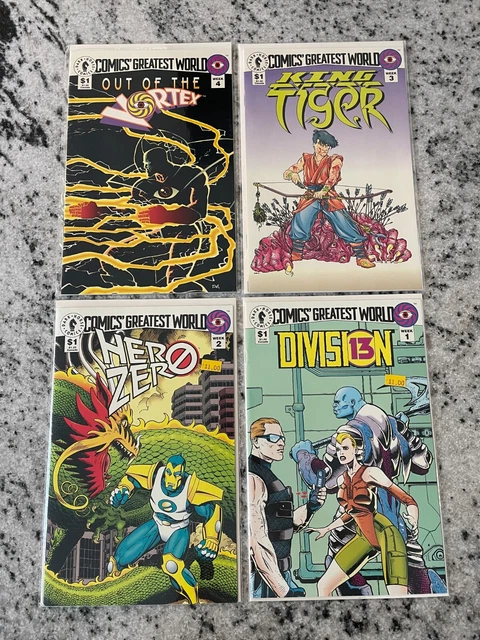 4 Comics' Greatest World Week # 1 2 3 4 NM Division Hero Zero Tiger Vortex RH17