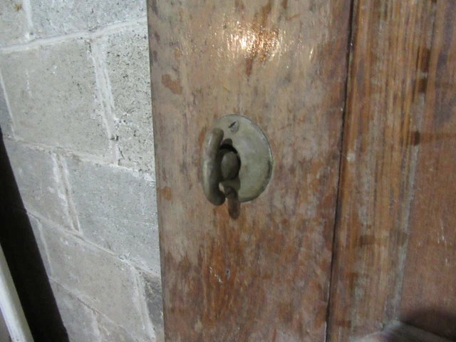~ ANTIQUE OAK 6 PANEL DOOR WITH HARDWARE BB ~ 28 x 81.5 ARCHITECTURAL SALVAGE 5
