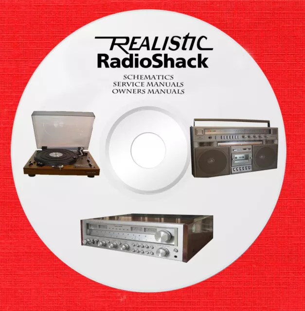 Realistic Radio Shack Audio Repair Service owner manuals on 1 dvd in pdf format