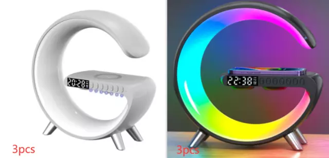 📦✅ Intelligent G Shaped LED Lamp Bluetooth Speake Wireless Charger Atmosphere L 3