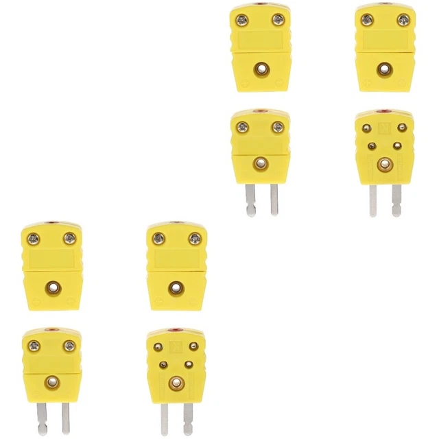 8 Pcs Hermaphrodite Connector Type K Thermocouple Wire Snug Plugs Outlets