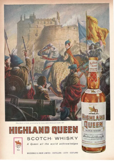 Highland Queen Scotch Whisky Mary Queen Scotland Advertising 1 Page 1967
