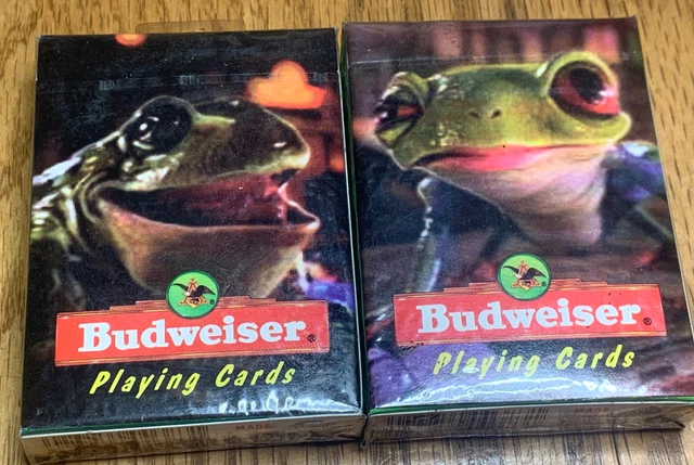 Two Packs Of Budweiser Frogs Playing Cards