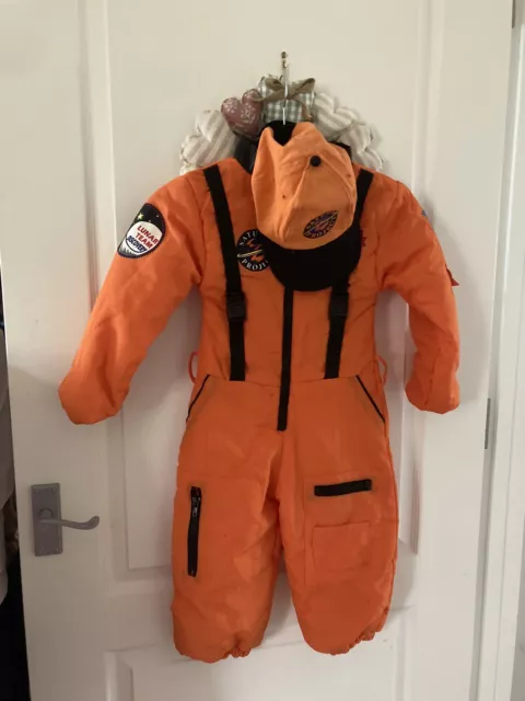 Spooked Astronaut Boys Fancy Dress Space Uniform Kids Childs Costume Outfit