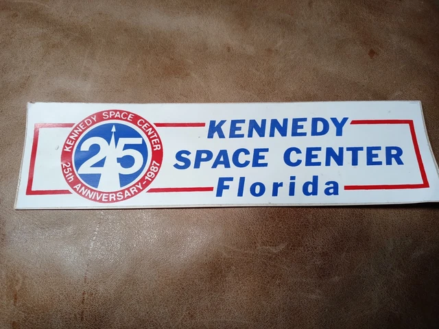 1987 25Th Anniversary Kennedy Space Center Bumper Sticker