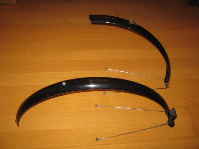 Fahrrad Zubehör, Metall - Schutzbleche vorne / hinten, 28 Zoll, schwarz