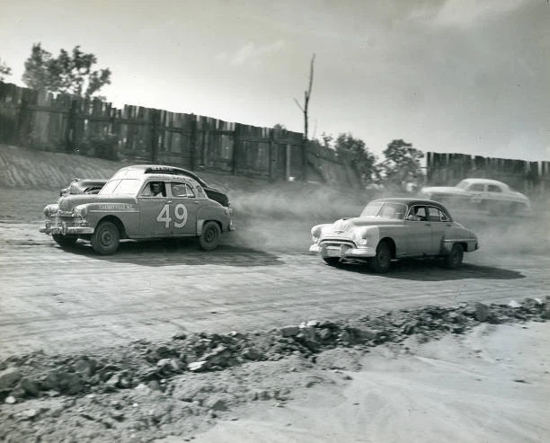 NASCAR CHARLOTTE SPEEDWAY 1950 Motor Racing Old Photo