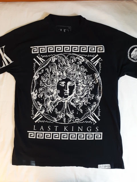 Last Kings Egyptian Graphic T-Shirt X-Large Mens XL Short Sleeve Black White USA Last Kings Egyptian Graphic T-Shirt X-Large Mens XL Short Sleeve Black White USA