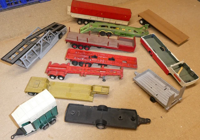 lot véhicules remorques miniatures - collection-jouets-camions-voitures