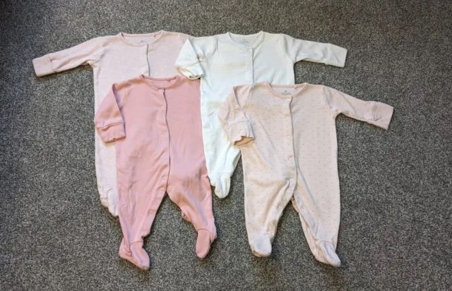 Baby Girls Bundle Of Sleepsuits NEXT 0-3 Months Clothes