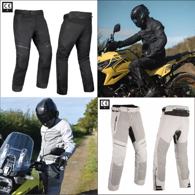 Oxford Arizona 1.0 Air Summer Motorcycle Trousers Mesh Scooter Pants Black White