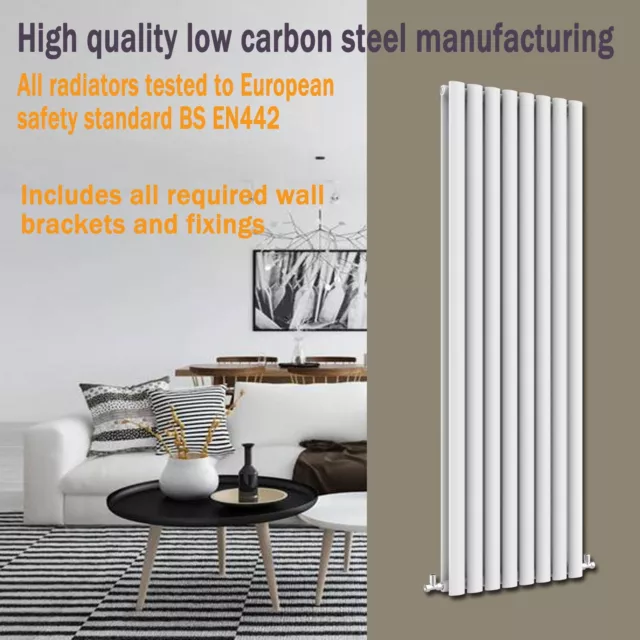 Oval Column Flat Panel Radiator Horizontal Vertical Design Central Heating Rads 2