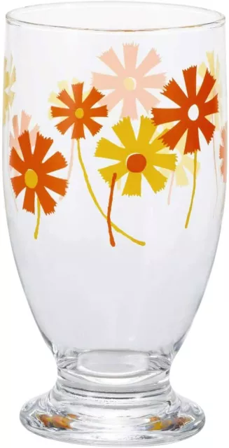 ADERIA Glassware Retro Stand Glass 320 Alice 1857 Flower Tumbler 335mlml JAPAN
