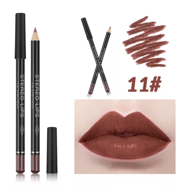 12 Pcs Lip Liner Pencil Waterproof Matte Lipstick Lip Pen Makeup Lipstick Pencil