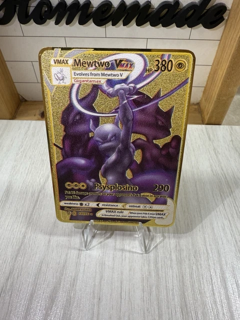 pokemon gold card mewtwo Plated Pin – Nostalgia Vault Promo Retreat cost SEALED 1999 never opened Mewtwo