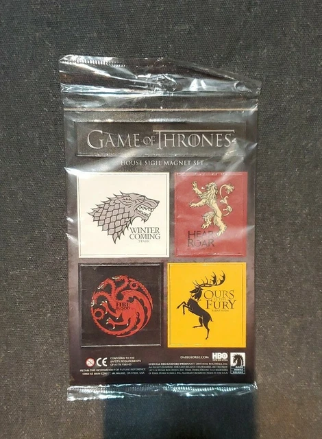 NEW! GAME OF Thrones House Sigil Magnet Set HBO Official Licensed Loot