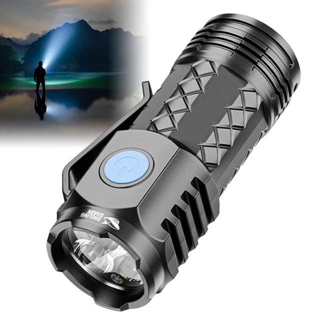 Mini Lampe Torche LED Rechargeable USB-C - 3 Modes - Porte-clés - Étanche IPX6 - Pour EDC, Camping, Urgence - Vert Foncé - 2