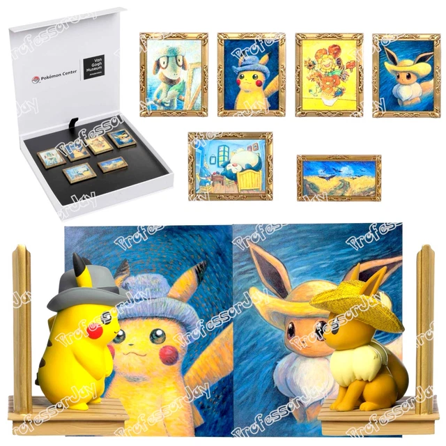 POKEMON VAN GOGH Giclée Eevee Evoli 70 x 55 cm Canvas Wall Art NEUF