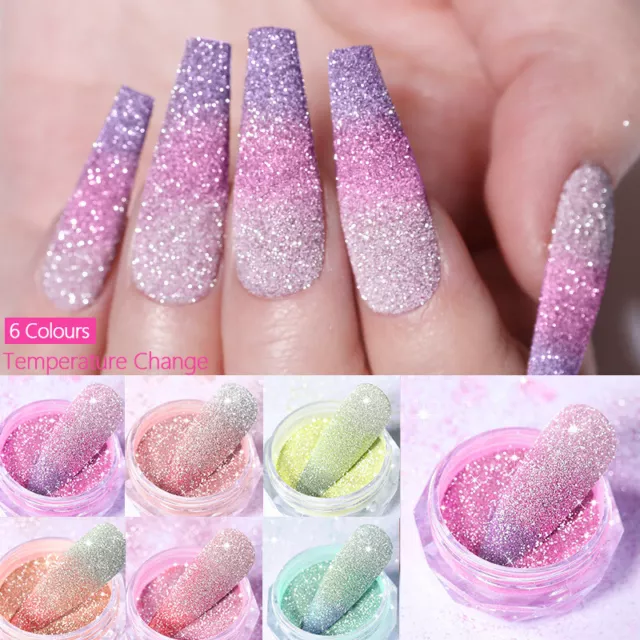 Polvere Glitter Per Unghie Polvere Per Unghie Riflettente Polvere Glitter ^