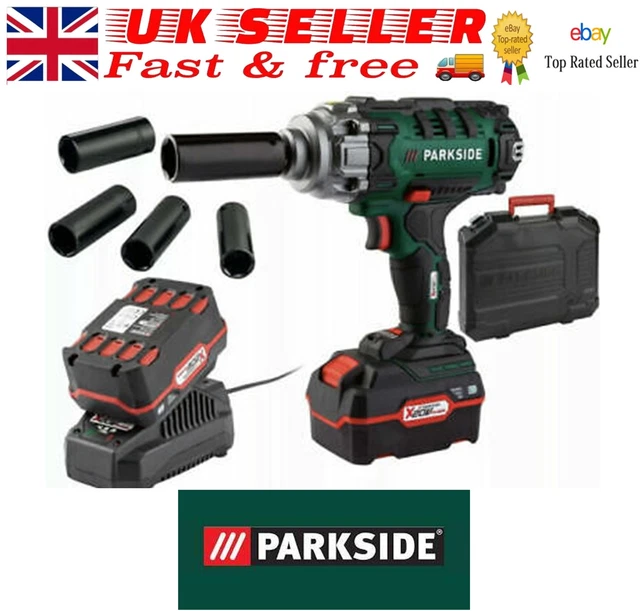 Parkside 20V Cordless Vehicle Impact Wrench PASSK 20-Li-B2 Battery & Charger New
