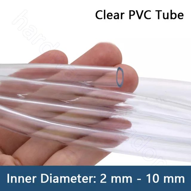 Clear PVC Tube 2mm - 10mm Flexible Hose Pipe for Water Air Fuel Oil Aquariums