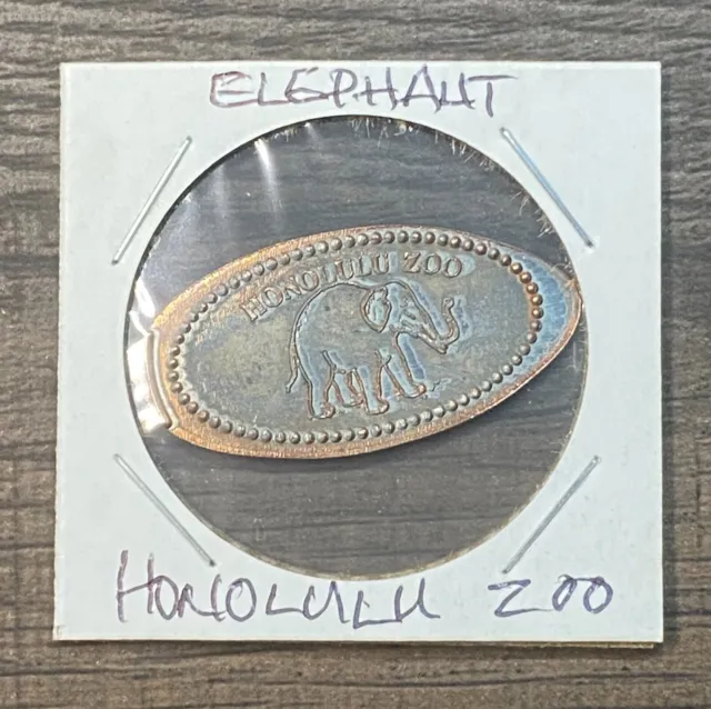 Honolulu Zoo Elephant Waikiki, Hawaii Hawaiian Elongated Penny Token