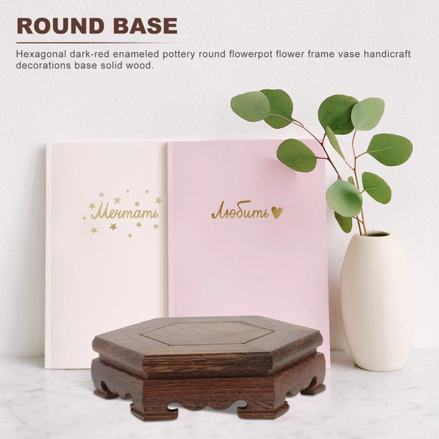 HEXAGONAL BASE FISH Tank Display Stand Decorations for Shelves Miniture