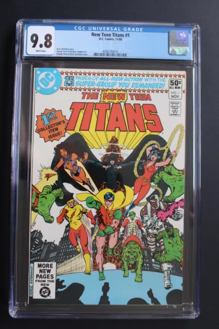 NEW TEEN TITANS #1 1st Solo Title GEORGE PEREZ 1980 DC HBO TV Series CGC 9.8